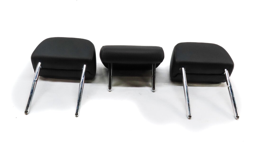 Thumbnail 6: 13-16 A4 S4 12-18 A6 S6 C7 B8 REAR LEFT RIGHT CENTER SEAT HEADREST SET 2 (BLACK)