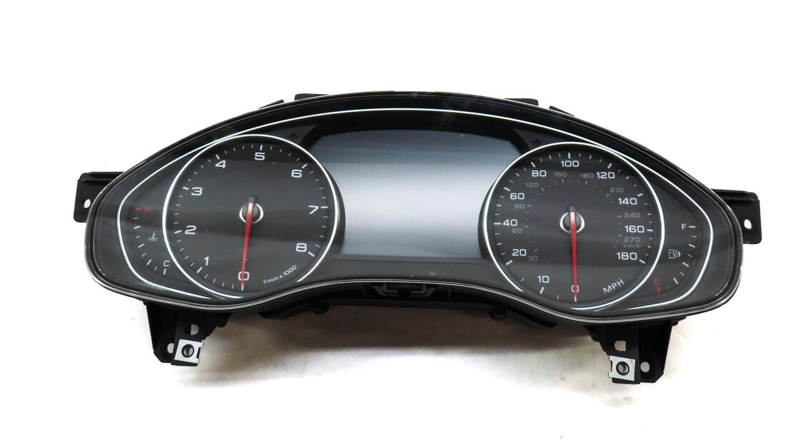 Thumbnail 10: 14 AUDI A6 C7 3.0L SUPER CTUA ENGINE BODY SPEEDOMETER IMMOBILIZER MODULE KEY SET