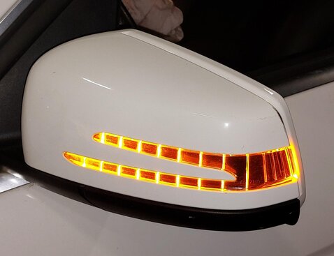 Thumbnail 2: 12-14 MERCEDES C250 (W204) LEFT DRIVER HEATED AUTODIM MEMORY DOOR MIRROR (WHITE)