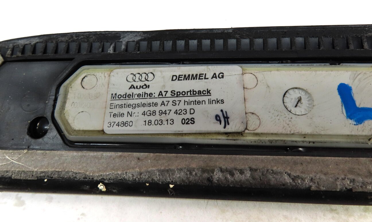Thumbnail 5: 2013 AUDI S7 (C7) FRONT REAR LEFT RIGHT LIGHTED DOOR SILL SCUFF PALTE SET 4