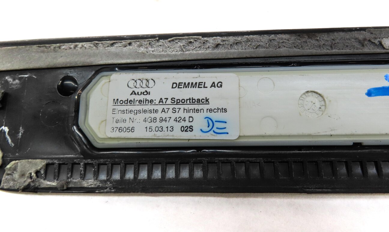 Thumbnail 8: 2013 AUDI S7 (C7) FRONT REAR LEFT RIGHT LIGHTED DOOR SILL SCUFF PALTE SET 4