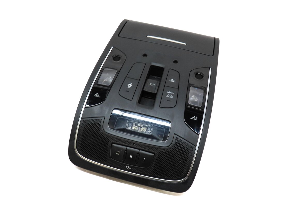 2013 AUDI S7 (C7) FRONT CENTER ROOF DOMELIGHT DOME LIGHT LAMP & SWITCHES (BLACK)