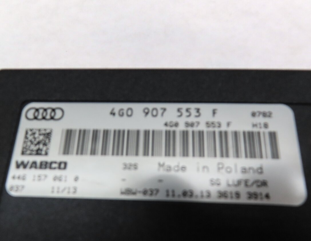 Thumbnail 4: 2013 AUDI S7 (C7) AIR SHOCK SUSPENSION CONTROL MODULE 4G0907553F