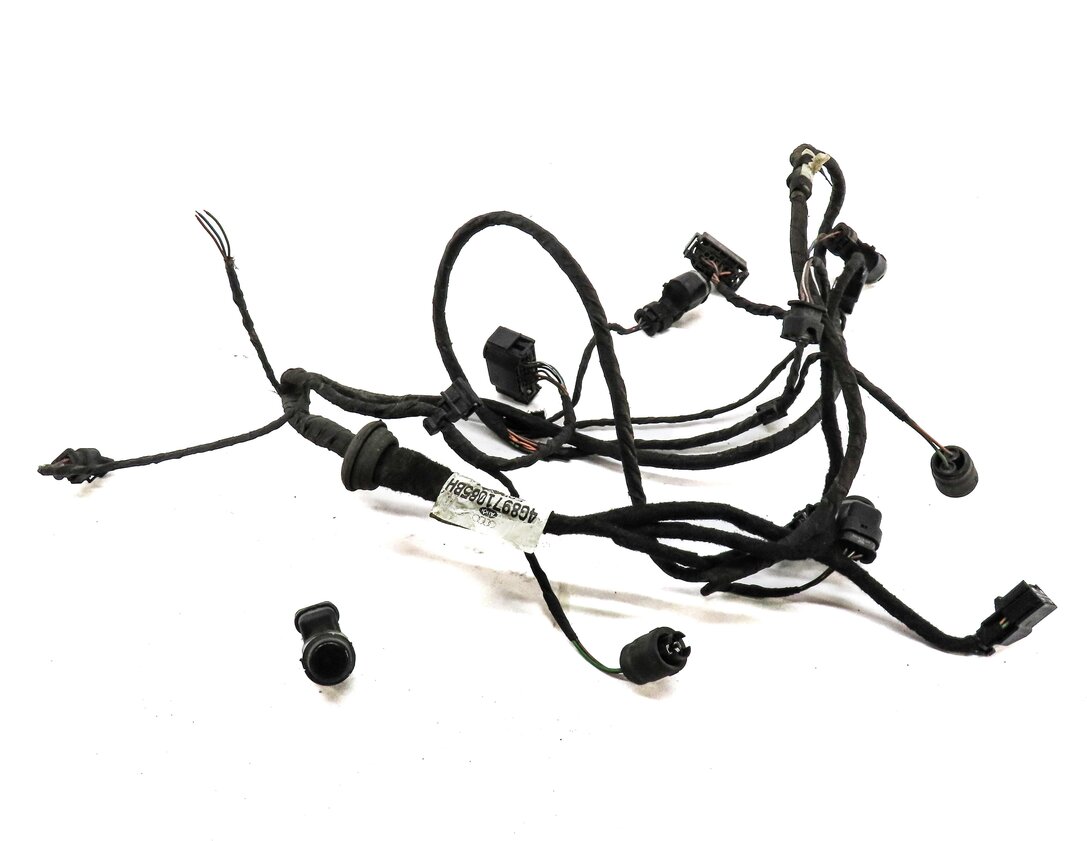 Thumbnail 2: 2013 AUDI S7 (C7) REAR PARK ASSIST PDC SENSOR SET4 (BLACK) w/ WIRING HARNESS