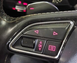Thumbnail 2: 13-15 AUDI A7 S7 (C7) 3 SPOKE SPORT STEERING WHEEL w/ S7 EMBLEM SWITCHES PADDLES