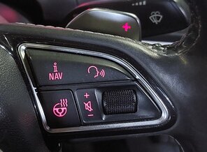 Thumbnail 3: 13-15 AUDI A7 S7 (C7) 3 SPOKE SPORT STEERING WHEEL w/ S7 EMBLEM SWITCHES PADDLES