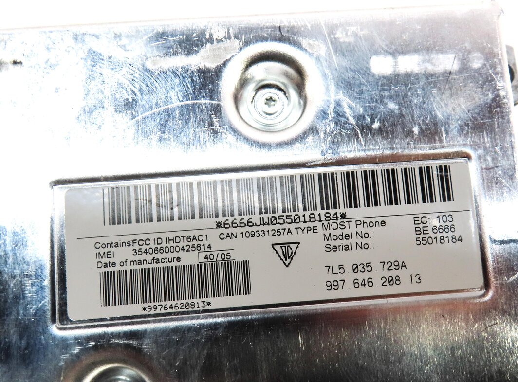 Thumbnail 4: 2006 PORSCHE CAYENNE (955) CELL PHONE BLUETOOTH BLUE TOOTH CONTROL MODULE