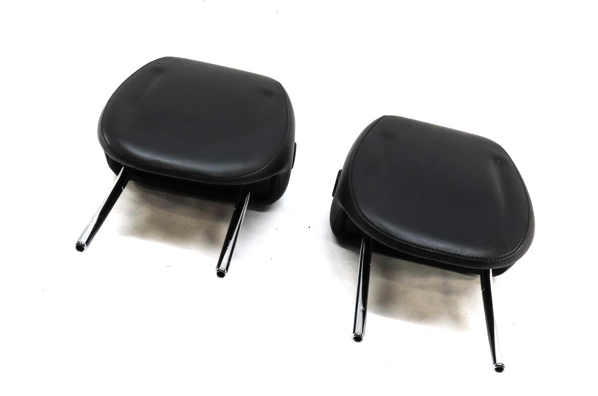 05-10 PORSCHE CAYENNE 955 957 FRONT LEFT DRIVER RIGHT SEAT HEADREST SET2 (BLACK)