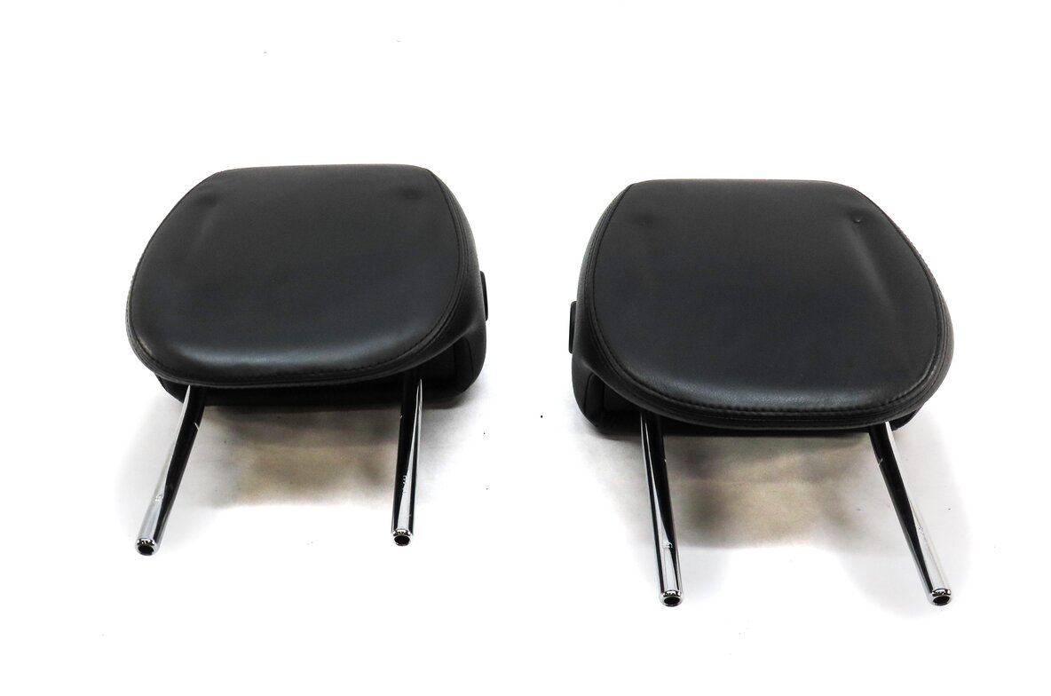Thumbnail 2: 05-10 PORSCHE CAYENNE 955 957 FRONT LEFT DRIVER RIGHT SEAT HEADREST SET2 (BLACK)