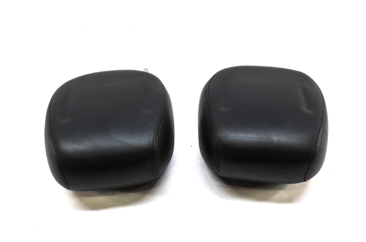 Thumbnail 3: 05-10 PORSCHE CAYENNE 955 957 FRONT LEFT DRIVER RIGHT SEAT HEADREST SET2 (BLACK)