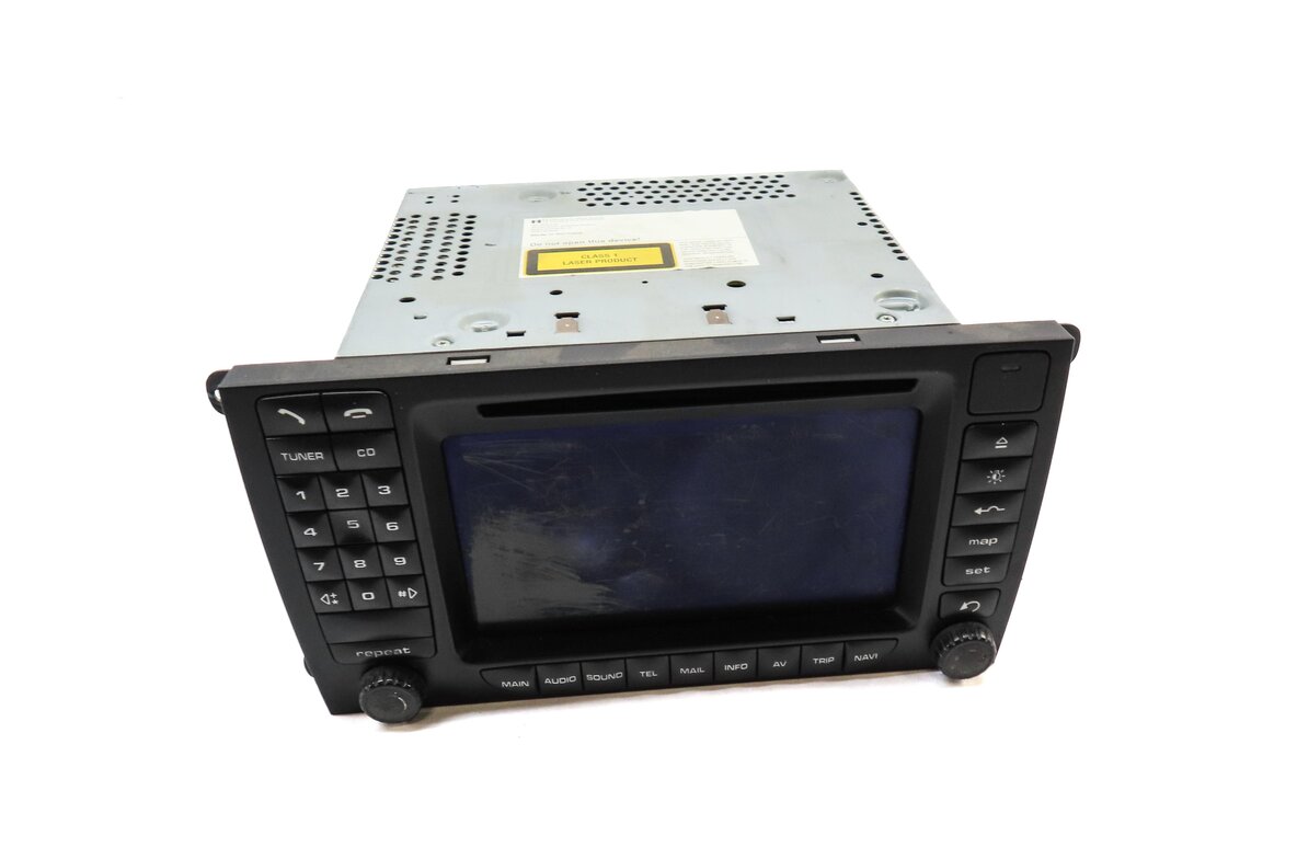 Thumbnail 2: 2006 PORSCHE CAYENNE (955) FRONT RADIO NAVIGATION CD PLAYER DASH HEAD UNIT
