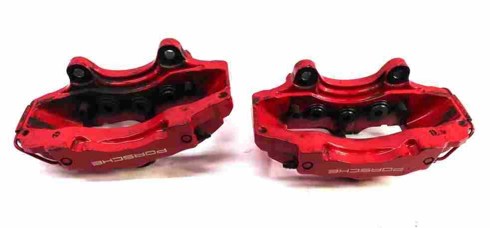 Thumbnail 6: 04-10 PORSCHE CAYENNE 955 957 4.5L 4.8L TURBO BRAKE CALIPER SET/4 (BREMBO) (RED)