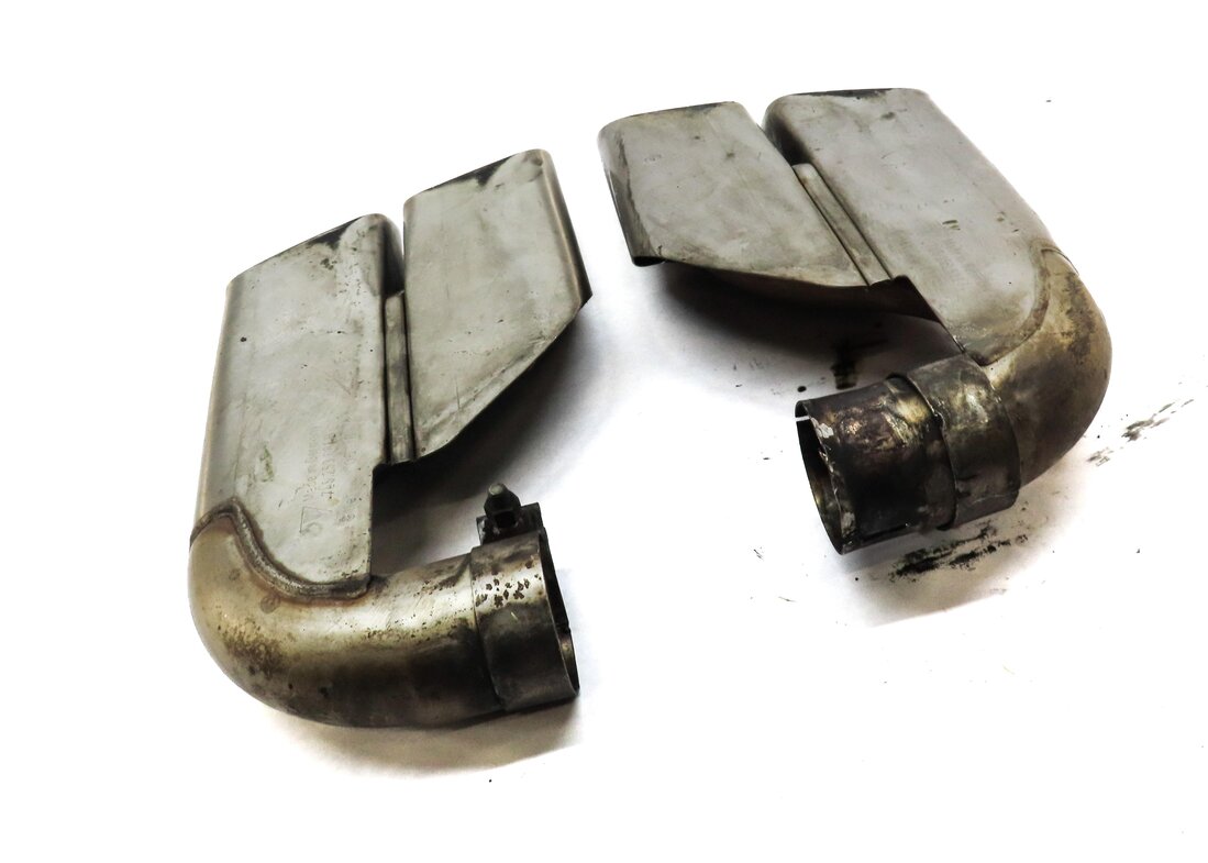 Thumbnail 3: 06 PORSCHE CAYENNE 955 4.5L TURBO M48 REAR LEFT RIGHT MUFFLER EXHAUST TIP SET 2