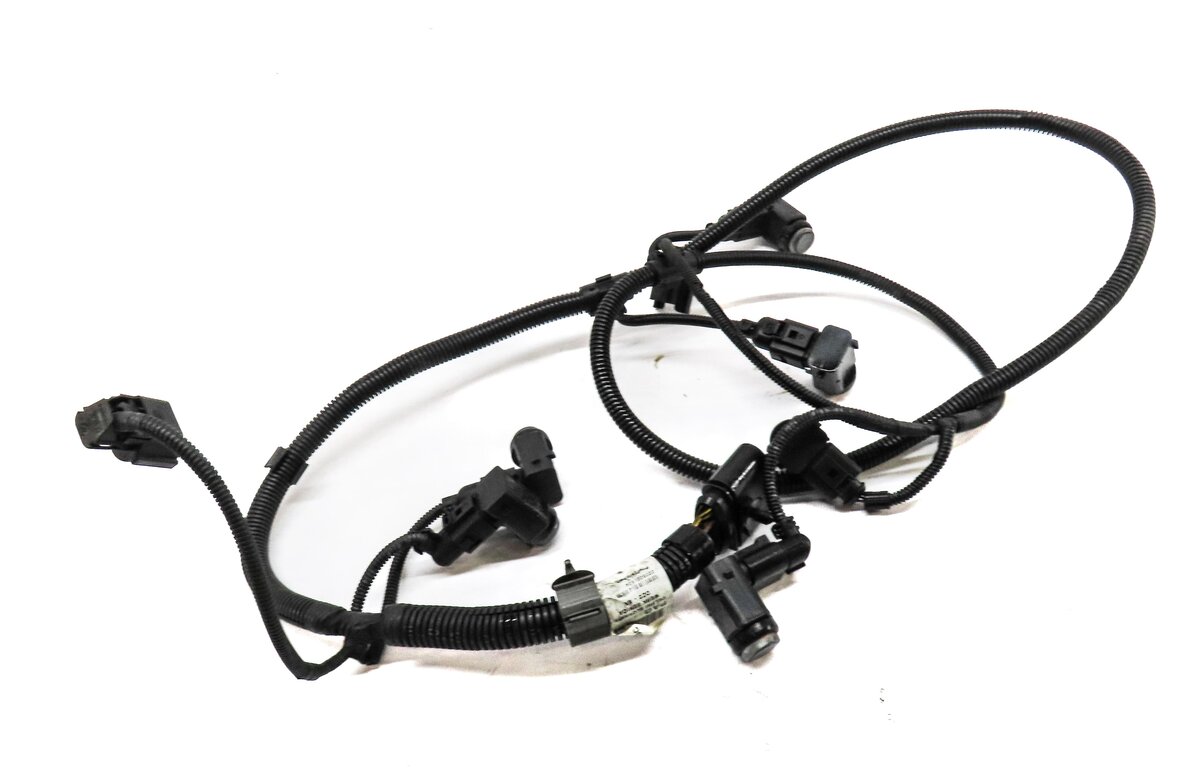 2006 PORSCHE CAYENNE 955 FRONT PARK ASSIST PDC SENSOR SET5 SILVER & WIRE HARNESS