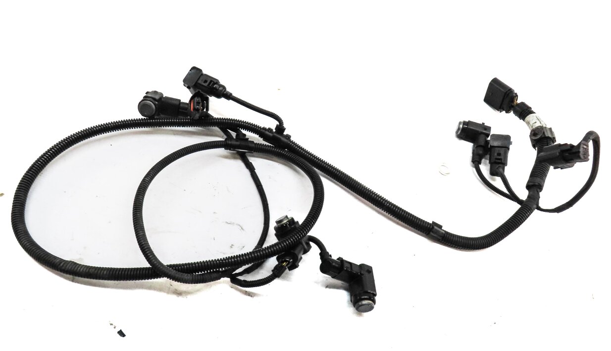 Thumbnail 3: 2006 PORSCHE CAYENNE 955 FRONT PARK ASSIST PDC SENSOR SET5 SILVER & WIRE HARNESS