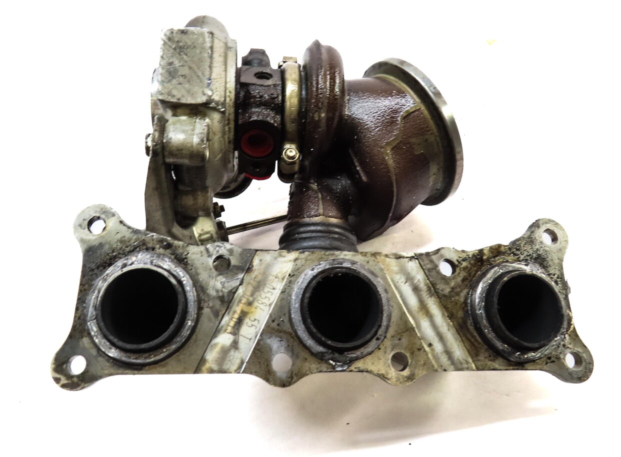 Thumbnail 6: 2007-2013 BMW 335i (E90) 3.0L N54 TWIN TURBO REAR TURBO TURBOCHARGER w/ MANIFOLD