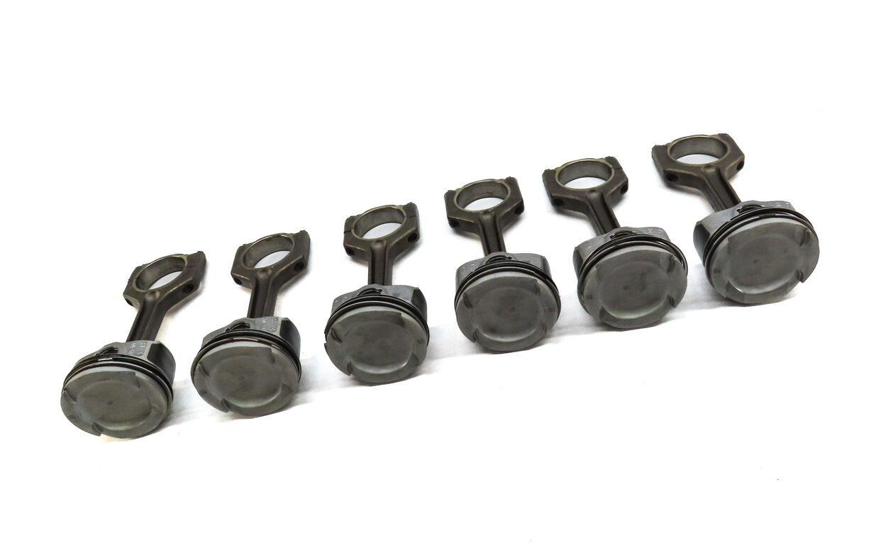 Thumbnail 4: 07-10 BMW 135i 335i 535i X6 Z4 E87 E60 E71 E89 3.0L N54 TURBO PISTON & ROD SET 6