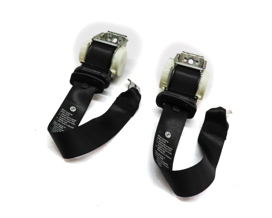 2007 BMW M6 COUPE E63 REAR LEFT & RIGHT SEATBELT SEAT BELT RETRACTOR SET 2 BLACK