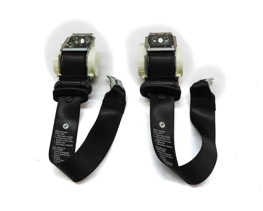 Thumbnail 2: 2007 BMW M6 COUPE E63 REAR LEFT & RIGHT SEATBELT SEAT BELT RETRACTOR SET 2 BLACK