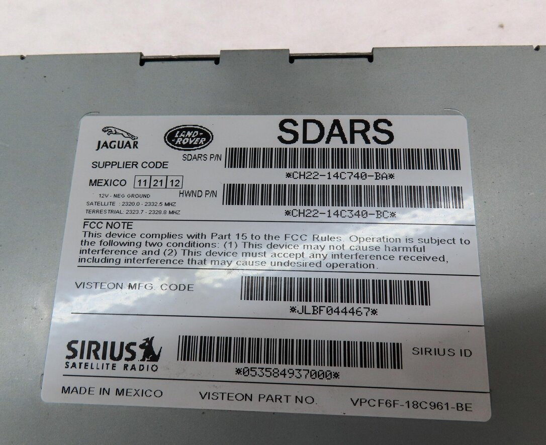 Thumbnail 4: 2012-2013 LR4 RANGE ROVER SPORT EVOQUE (L320 L538) SIRIUS SATELLITE RADIO MODULE