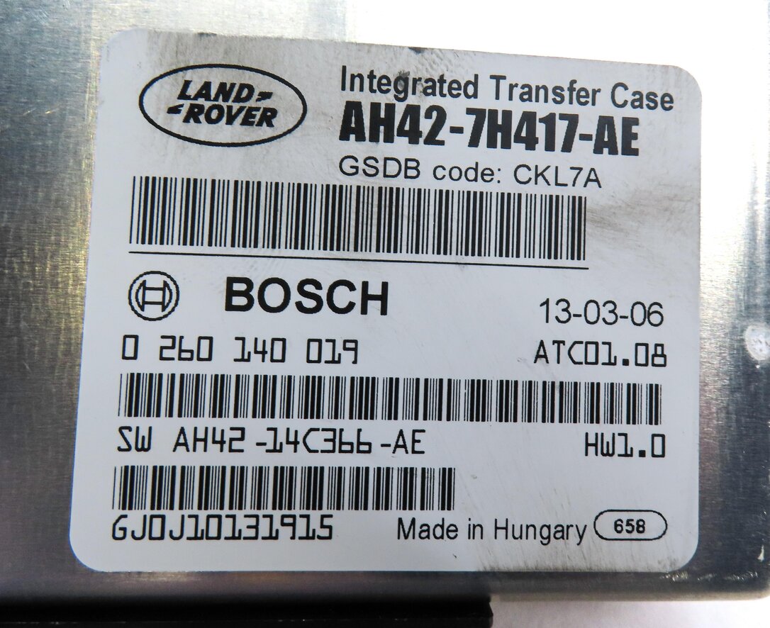 Thumbnail 4: 10-13 LAND ROVER LR4 RANGE ROVER SPORT (L320 L322) TRANSFER CASE CONTROL MODULE