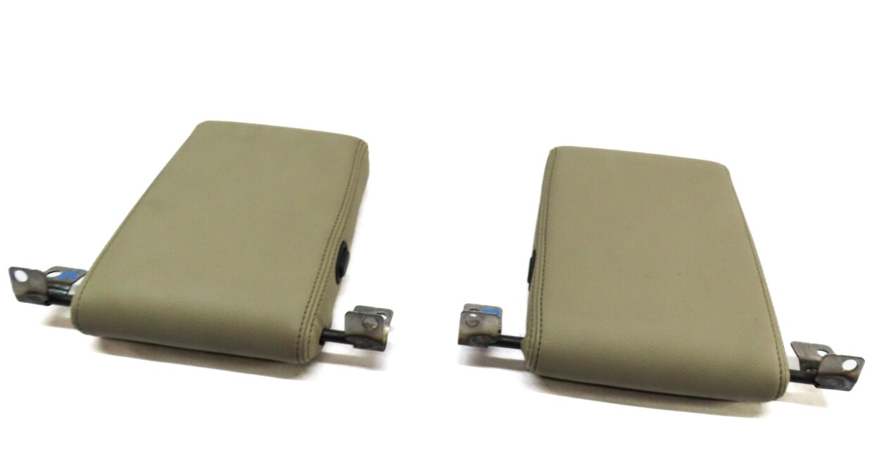 10-16 LAND ROVER LR4 REAR LEFT & RIGHT 3rd THIRD ROW SEAT HEADREST SET (ALMOND)