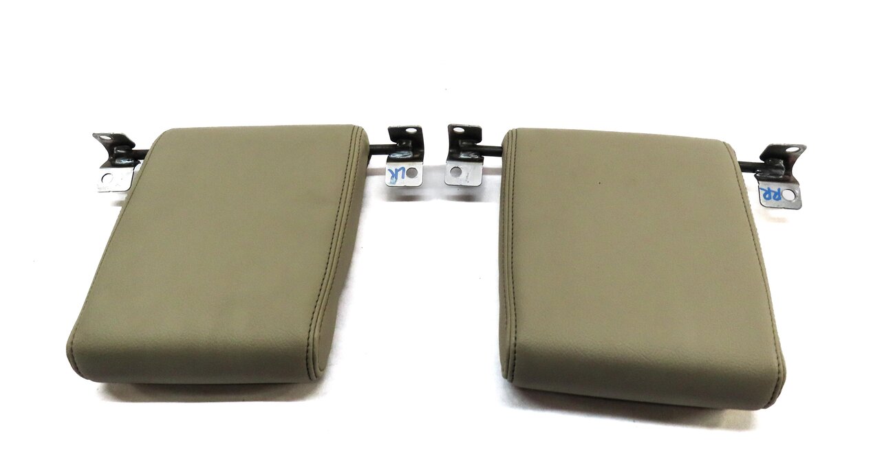 Thumbnail 3: 10-16 LAND ROVER LR4 REAR LEFT & RIGHT 3rd THIRD ROW SEAT HEADREST SET (ALMOND)