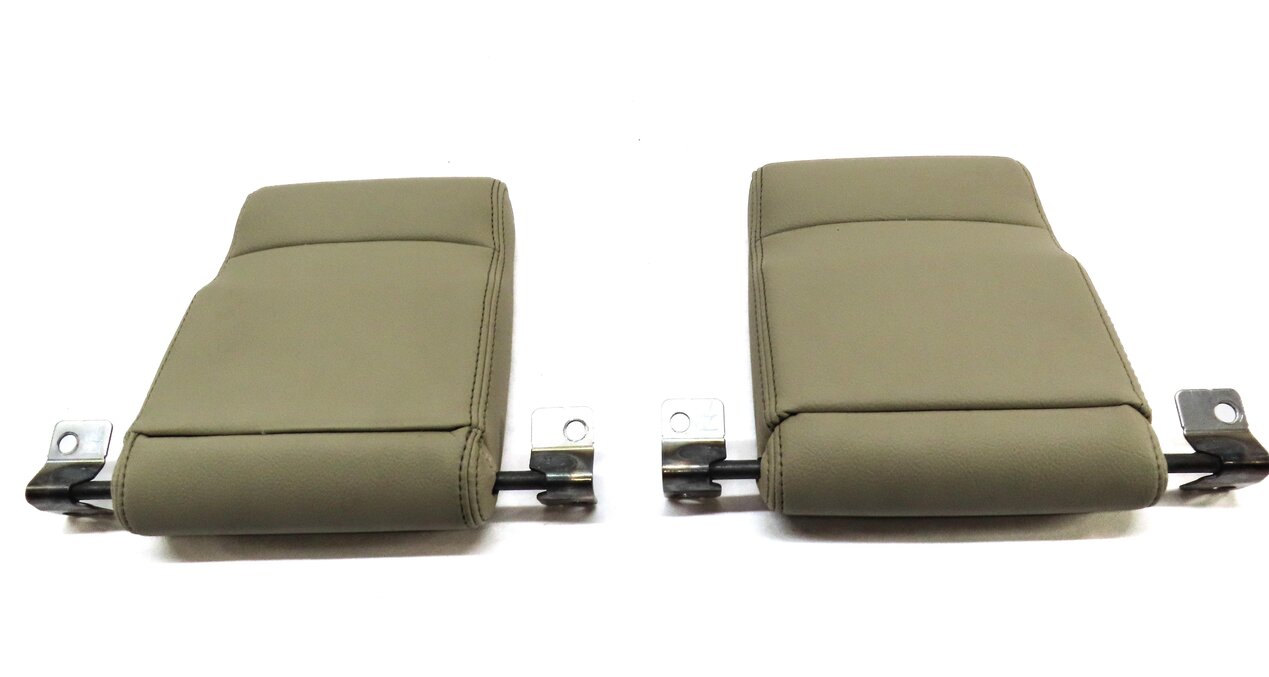 Thumbnail 4: 10-16 LAND ROVER LR4 REAR LEFT & RIGHT 3rd THIRD ROW SEAT HEADREST SET (ALMOND)