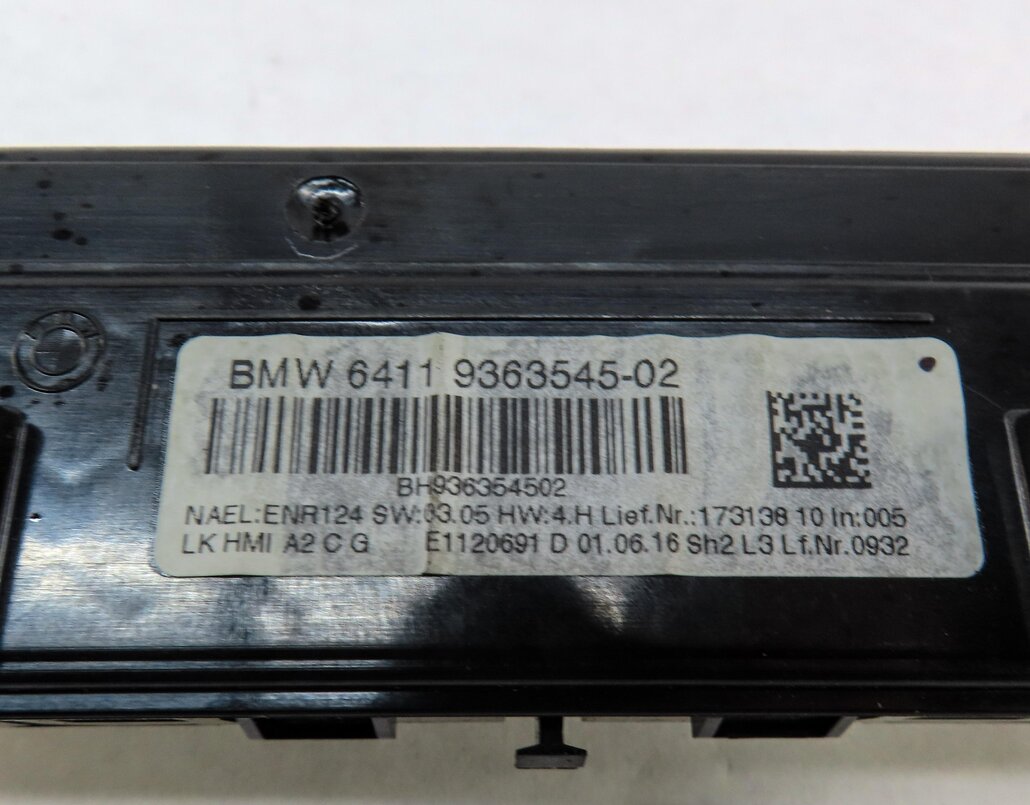 Thumbnail 5: 15-21 BMW 2 3 4 SERIES (F22 F30 F32 F34) FRONT HEATER A/C RADIO CONTROL PANEL