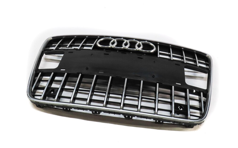 Thumbnail 1: 2010-2015 AUDI Q7 (4L) FRONT MAIN CENTER HOOD GRILLE AIR VENT TRIM (BLACK)