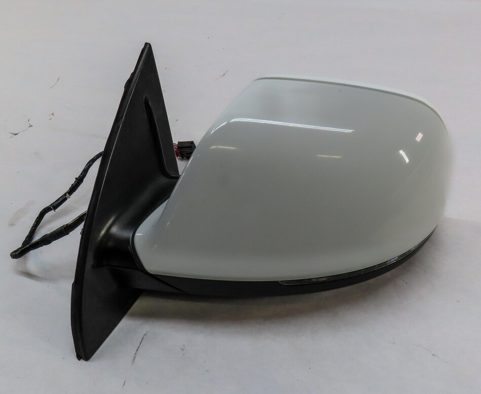 Thumbnail 4: 2010-2012 AUDI Q7 (4L) LEFT P-FOLD AUTODIM MEMORY DOOR MIRROR (IBIS WHITE T9)
