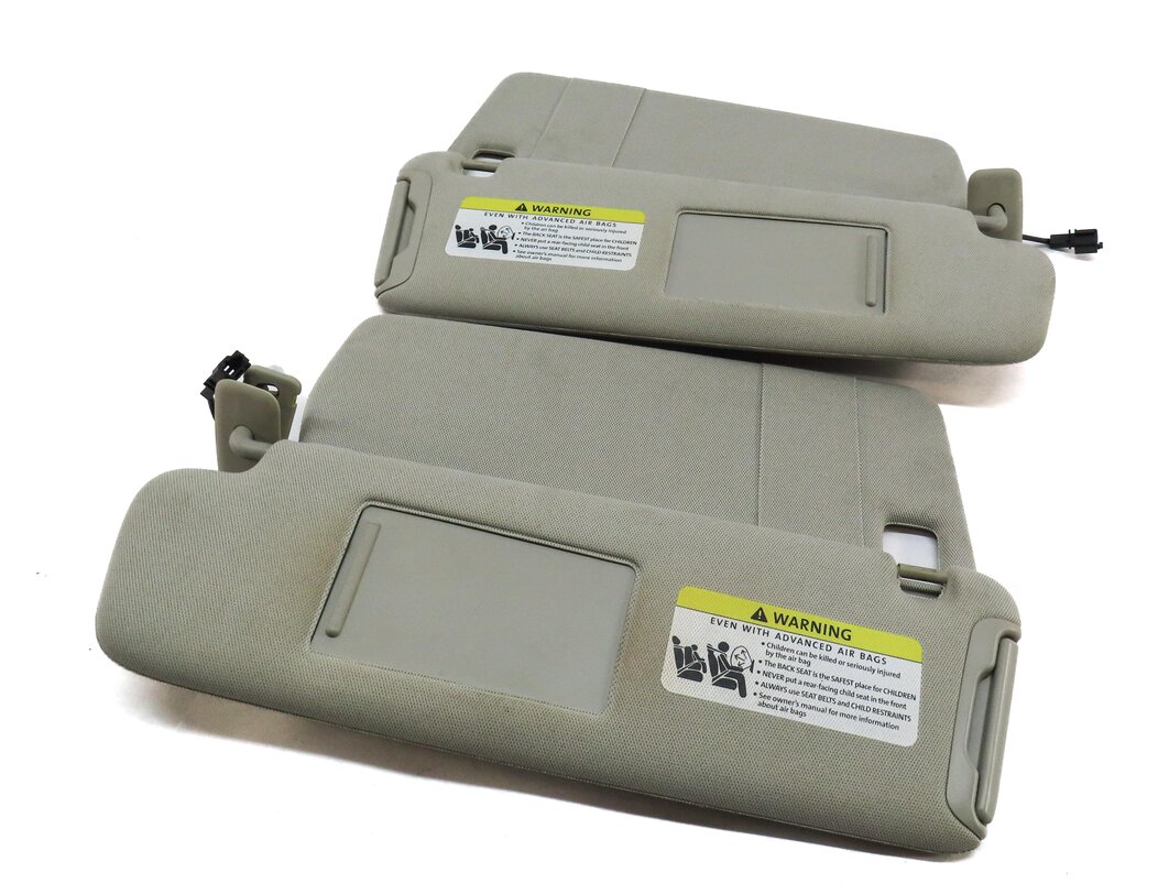 2007-2015 AUDI Q7 (4L) FRONT LEFT & RIGHT SUN VISOR SUNVISOR SHADE SET (GRAY)