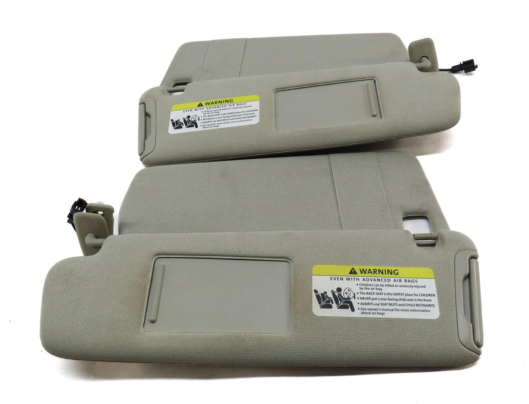 Thumbnail 4: 2007-2015 AUDI Q7 (4L) FRONT LEFT & RIGHT SUN VISOR SUNVISOR SHADE SET (GRAY)