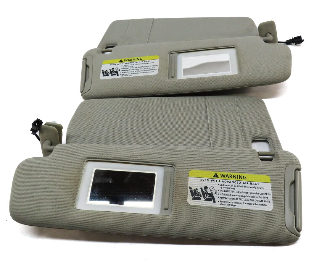Thumbnail 5: 2007-2015 AUDI Q7 (4L) FRONT LEFT & RIGHT SUN VISOR SUNVISOR SHADE SET (GRAY)