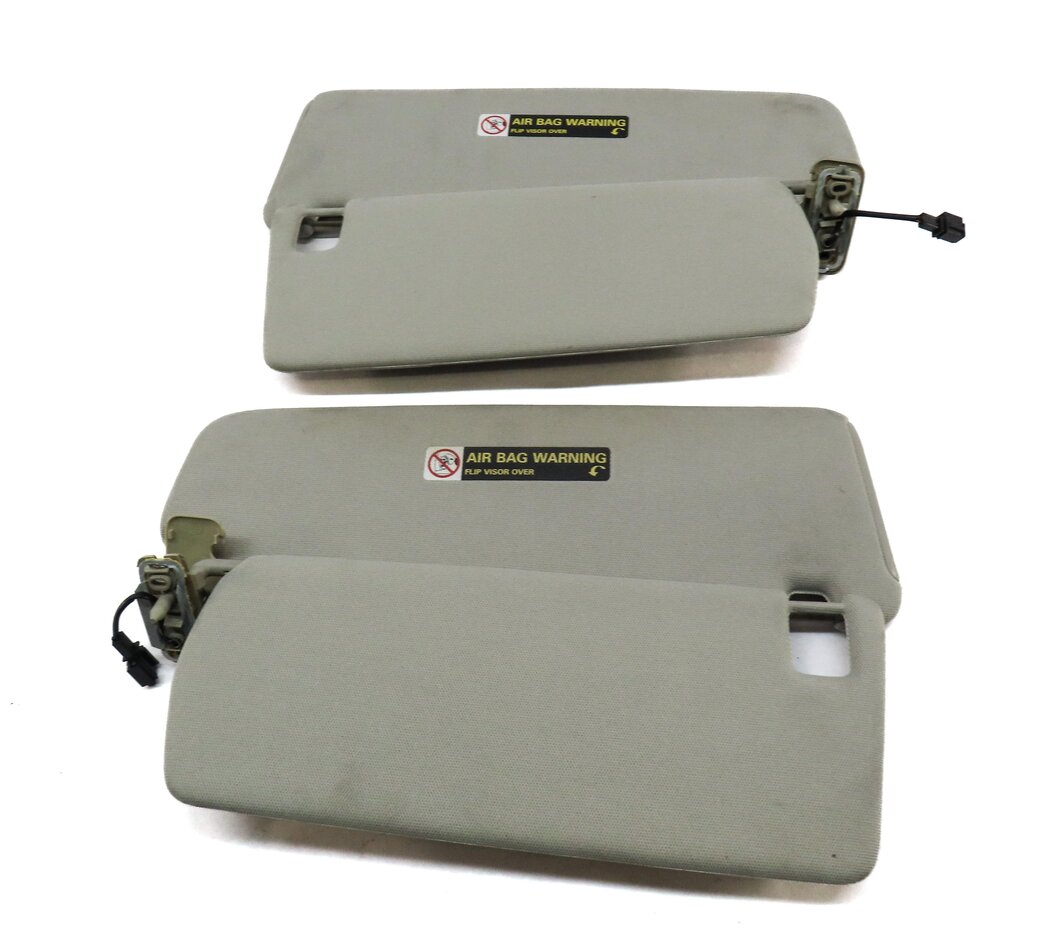Thumbnail 6: 2007-2015 AUDI Q7 (4L) FRONT LEFT & RIGHT SUN VISOR SUNVISOR SHADE SET (GRAY)
