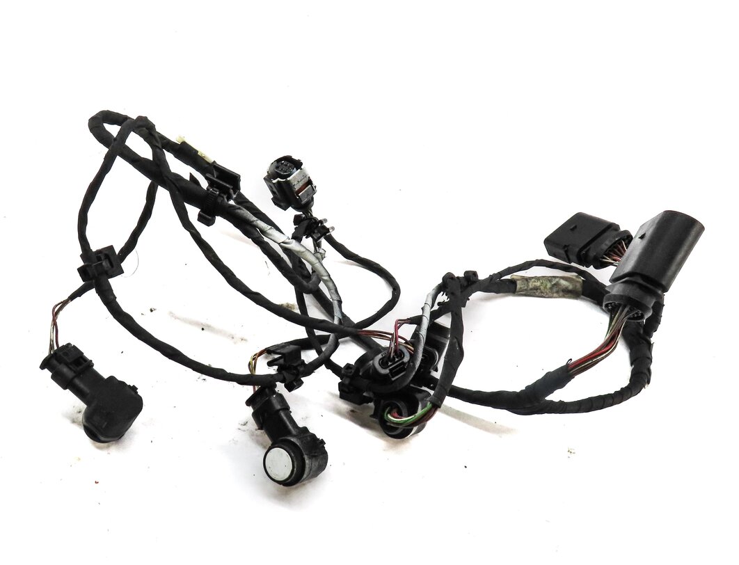 Thumbnail 2: 2012 AUDI Q7 (4L) REAR PARK ASSIST PDC SENSOR SET4 (WHITE) & WIRE WIRING HARNESS