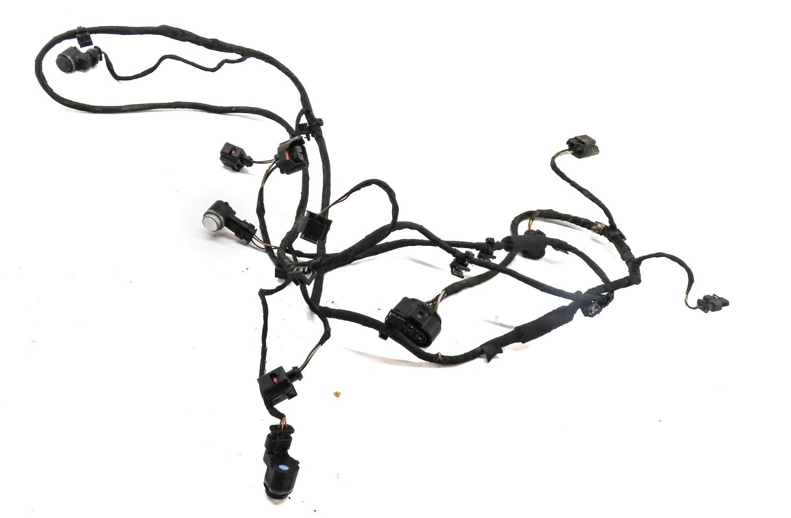 Thumbnail 2: 2012 AUDI Q7 (4L) FRONT PARK ASSIST PDC SENSOR SET3 (WHITE) w/ WIRING HARNESS