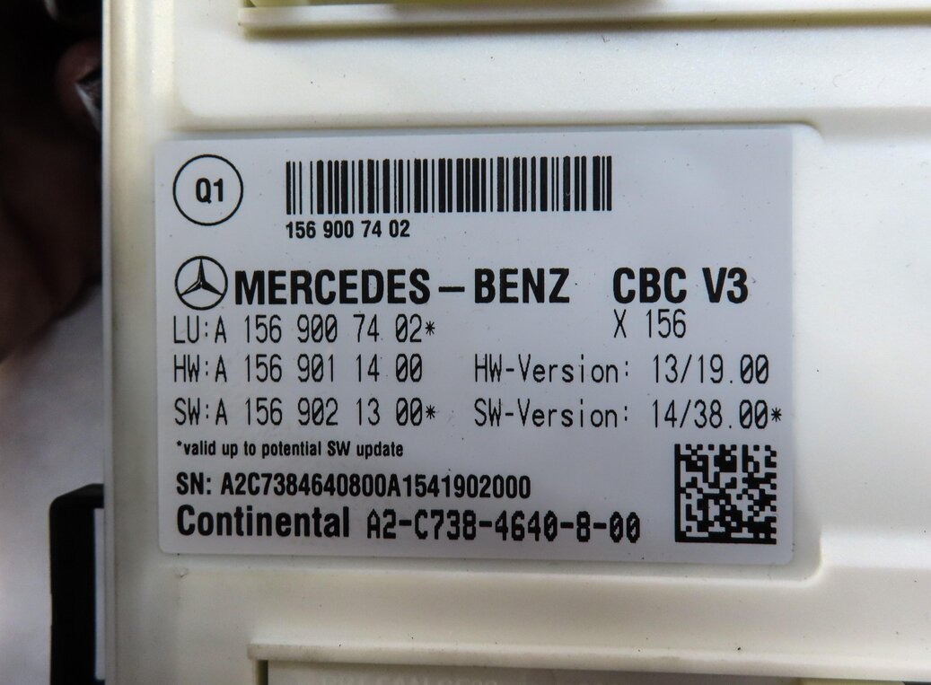 Thumbnail 4: 16-20 MERCEDES B CLA GLA (C117 W246 X156) FRONT SIGNAL ACQUISITION MODULE SAM