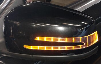 Thumbnail 2: 14-16 MERCEDES CLA CLASS (C117) LEFT HEATED MEMORY DOOR MIRROR (NIGHT BLACK 696)