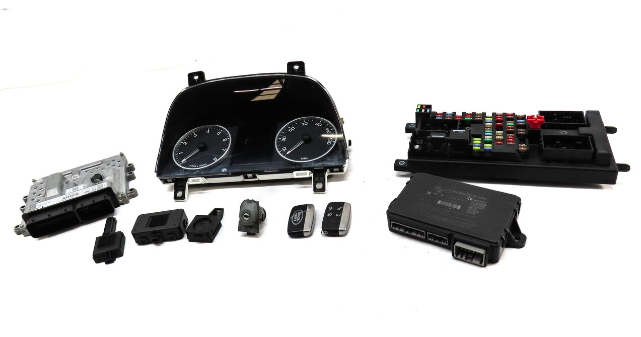 Thumbnail 3: 2013 LAND ROVER LR4 5.0L NON SC SPEEDOMETER FUSE BOX BODY ENGINE MODULE KEY SET