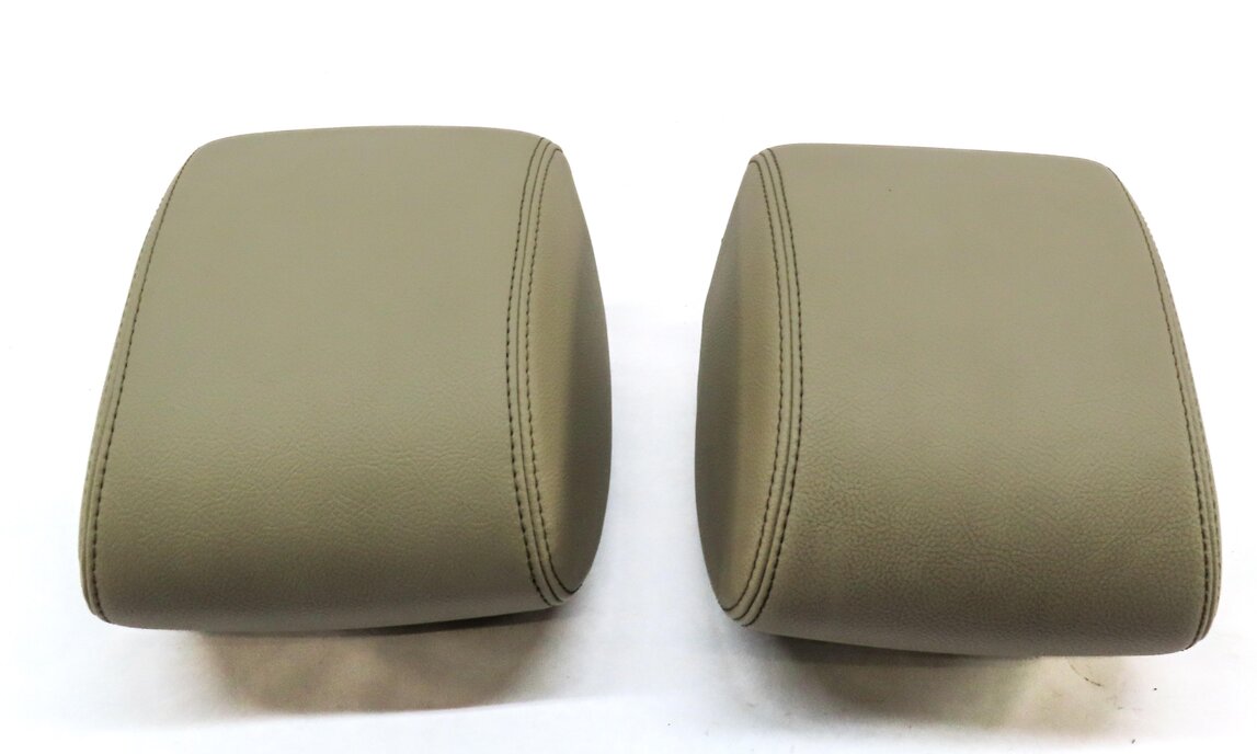 Thumbnail 4: 2010-2016 LAND ROVER LR4 FRONT LEFT & RIGHT SEAT HEADREST SET-2 (ALMOND LEATHER)