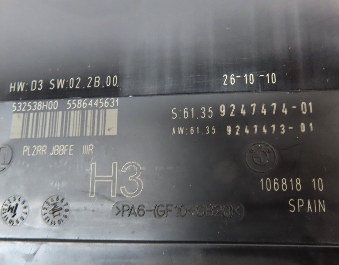 Thumbnail 4: 12-15 BMW 335 X1 (E84 E90 E92 E93) PRIMARY BODY CONTROL MODULE COMPUTER (BCM)