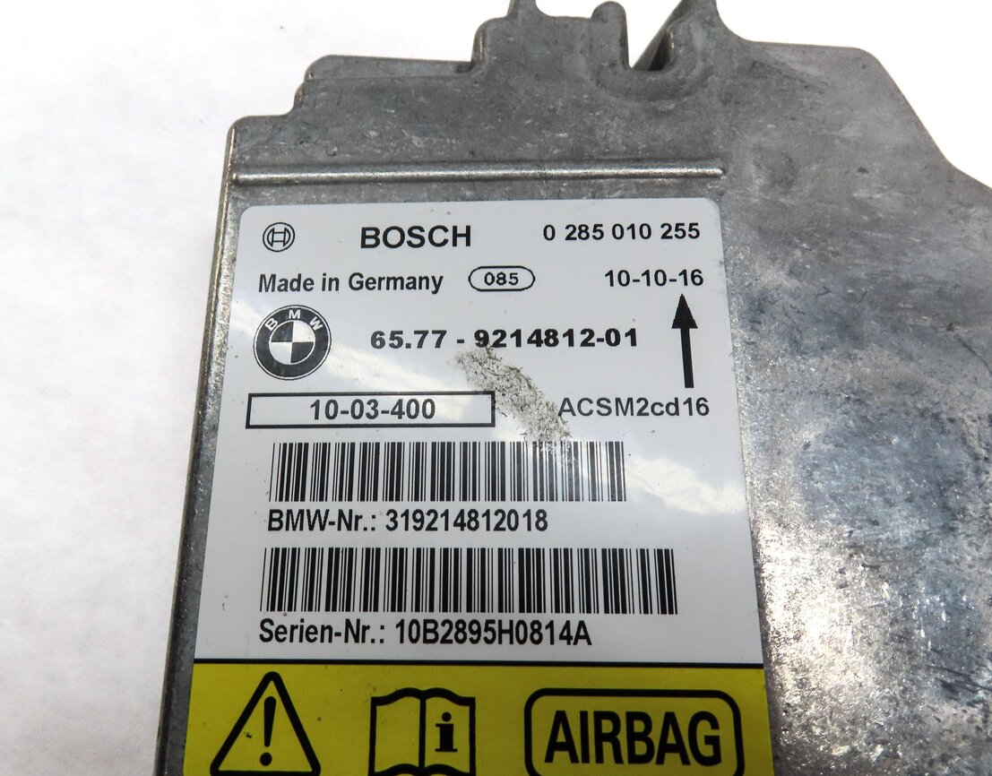 Thumbnail 4: 2007-2013 BMW 328i 335i M3 (E93) CONVERTIBLE SRS BAG CONTROL MODULE