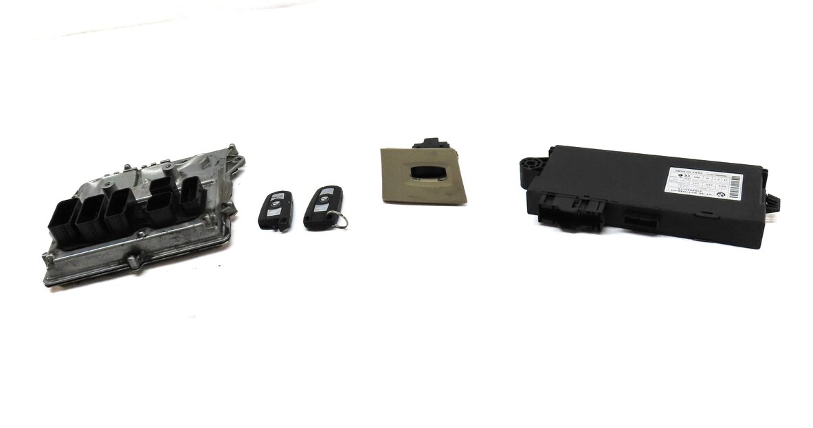 Thumbnail 2: 2011 BMW 335i (E93) 3.0L N55 TURBO ENGINE ECM DME CAS IMMOBILIZER MODULE KEY SET