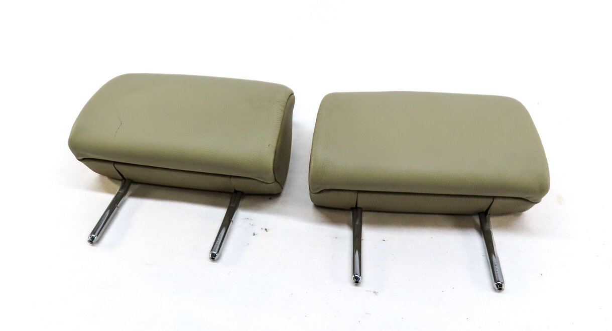 Thumbnail 1: 07-13 BMW 3 SERIES (E93) CONVERTIBLE REAR LEFT & RIGHT SEAT HEADREST SET (BEIGE)