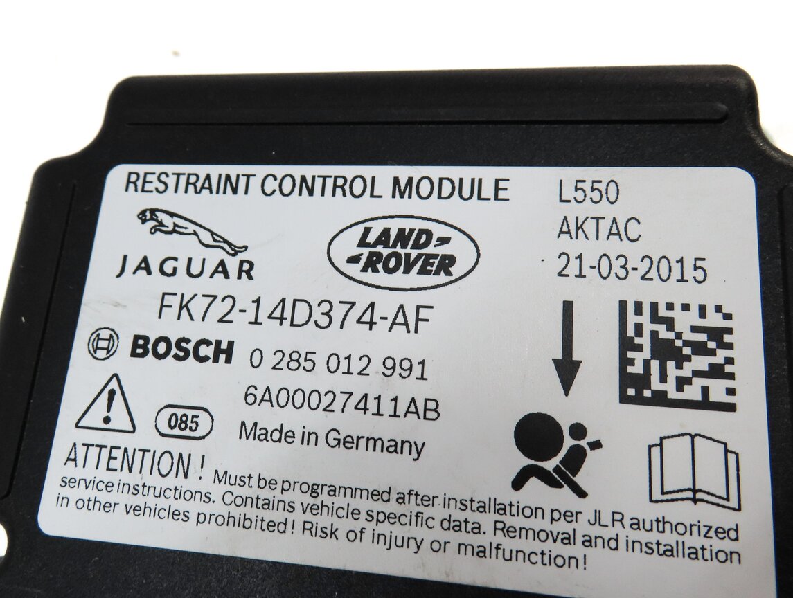 Thumbnail 4: 2015-2019 LAND ROVER DISCOVERY SPORT (L538) SRS BAG CONTROL MODULE