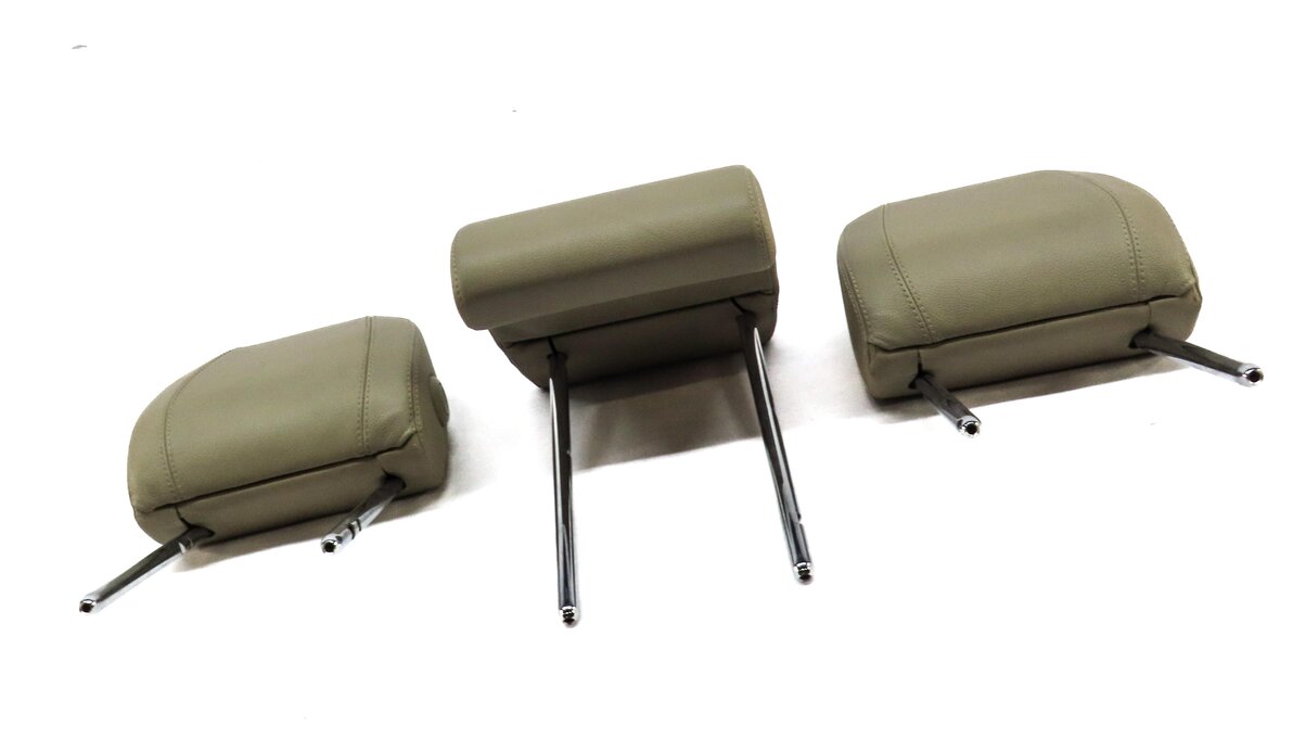 Thumbnail 1: 15-19 DISCOVERY SPORT (L550) REAR LEFT RIGHT & CENTER HEADREST SET3 ALMOND BEIGE