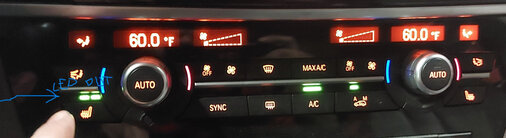 Thumbnail 6: 14-18 BMW X5 X5M (F15 F85) FRONT HEATER A/C CLIMATE CONTROL PANEL (w/o ceramic)