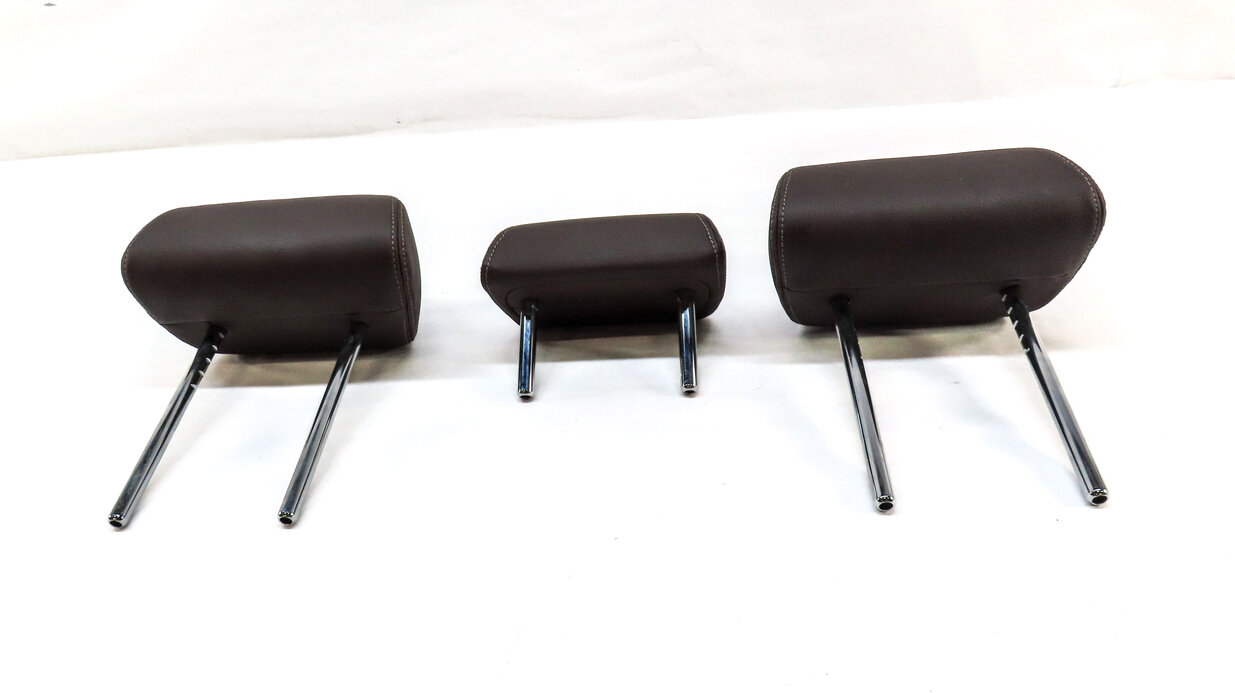 Thumbnail 2: 2016 BMW X5 (F15) REAR 2ND ROW LEFT RIGHT CENTER HEADREST SET 3 (Brown)