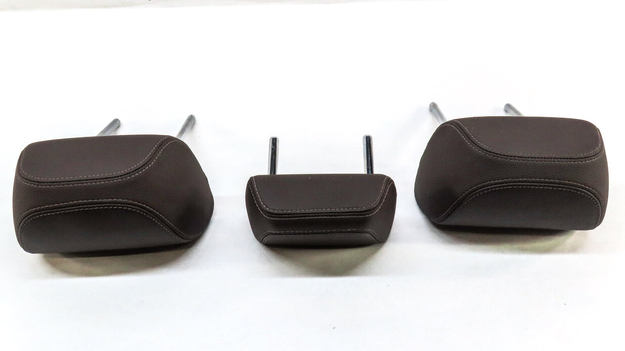 Thumbnail 4: 2016 BMW X5 (F15) REAR 2ND ROW LEFT RIGHT CENTER HEADREST SET 3 (Brown)